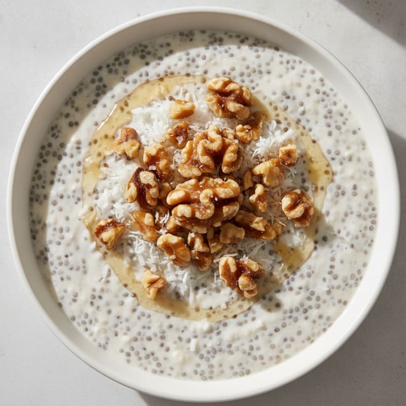 Coconut Walnut Chia Seed Pudding