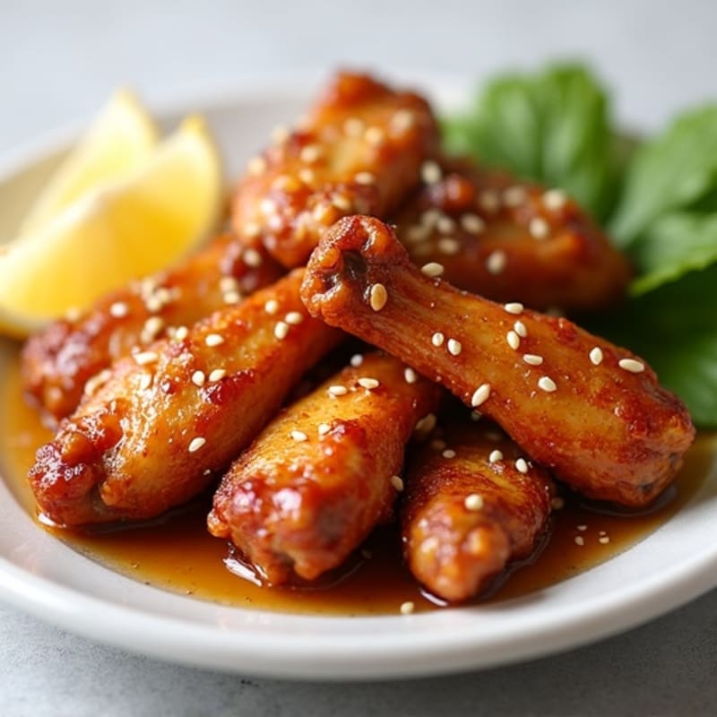 Crispy Baked Honey-Garlic Chicken Wings