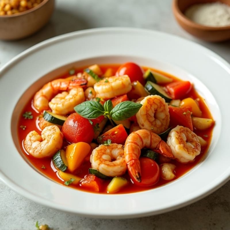 Spicy Chicken and Shrimp Vegetable Stew