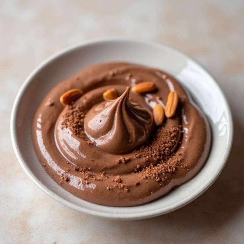Chocolate Protein Pudding with Almond Butter Swirl