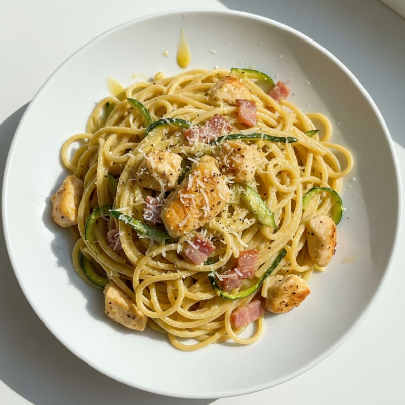 Creamy Carbonara with Crispy Pancetta