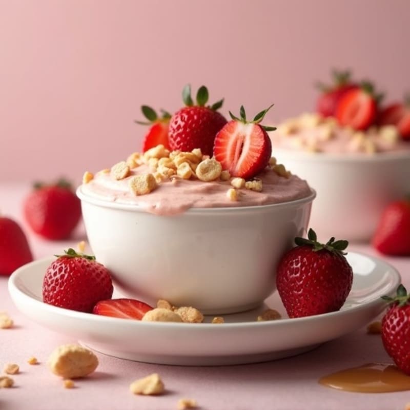 Strawberry Peanut Butter Protein Mousse