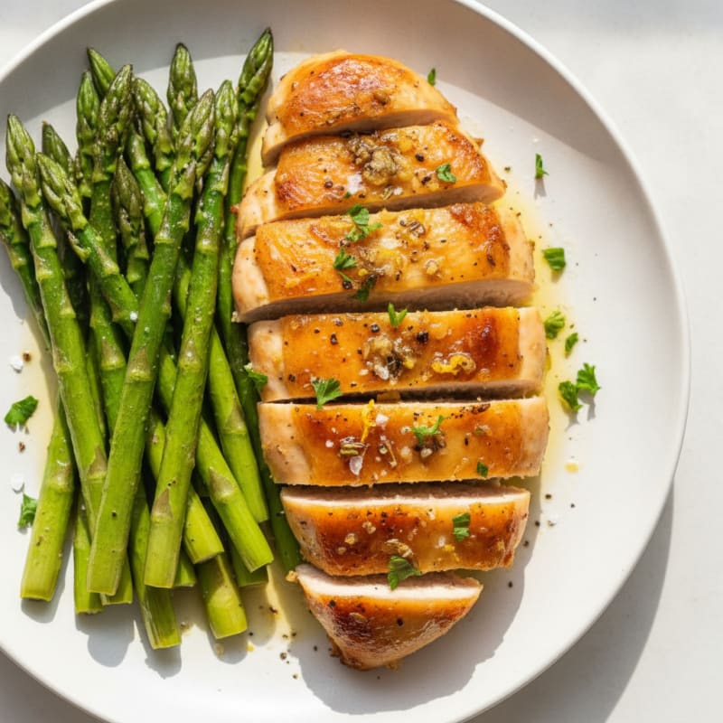 Lemon-Herb Chicken with Roasted Asparagus