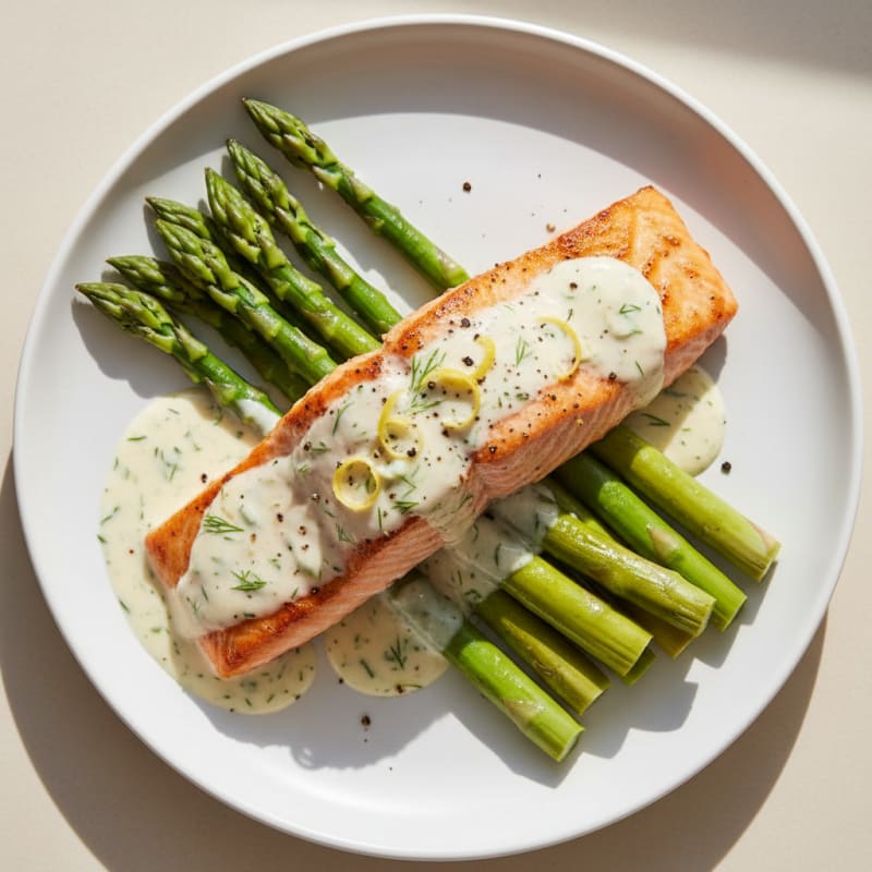 Pan-Seared Salmon with Lemon-Dill Sauce