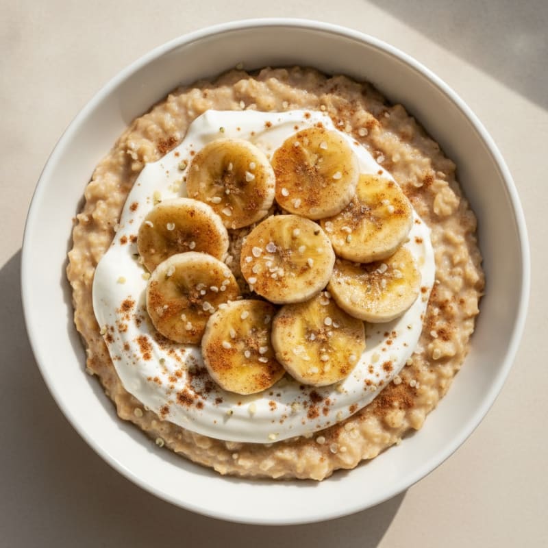 Banana Greek Yogurt Oatmeal Bowl