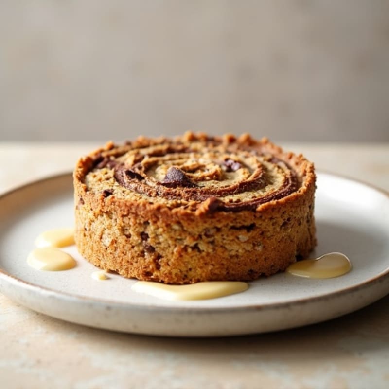 Creamy Whole Grain Oat Cake with Nutella Swirl