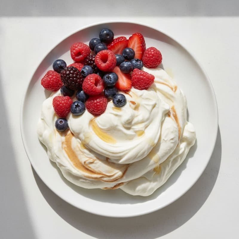 Silky Greek Yogurt Protein Mousse with Fresh Berries
