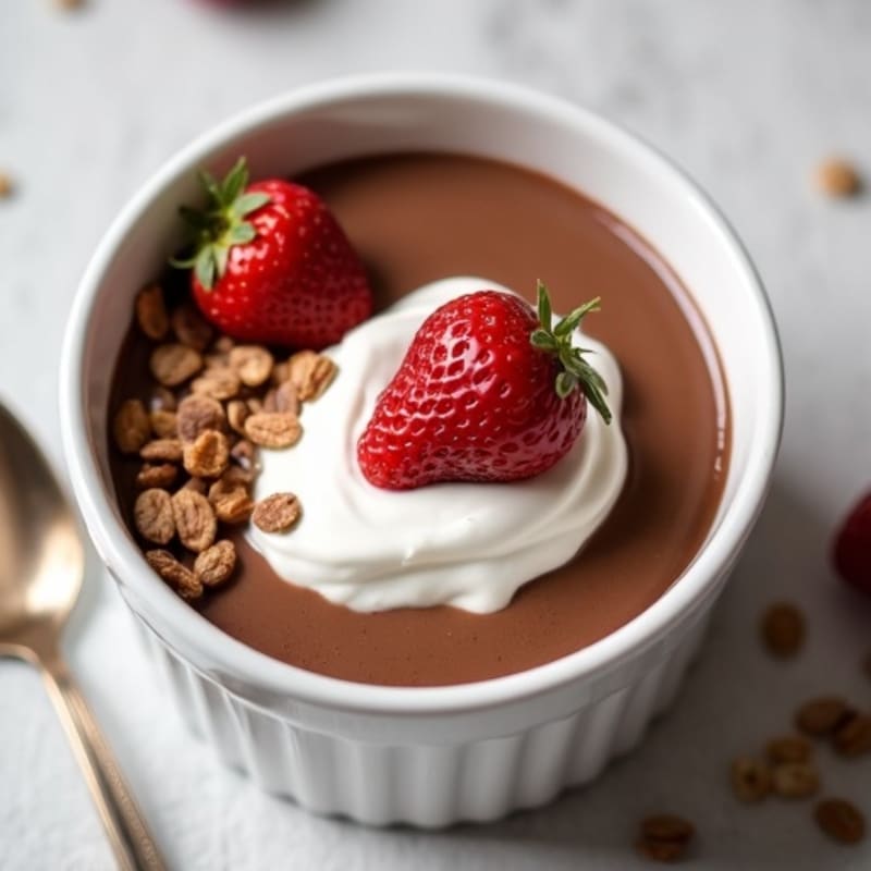 Silky Chocolate Protein Pudding with Greek Yogurt