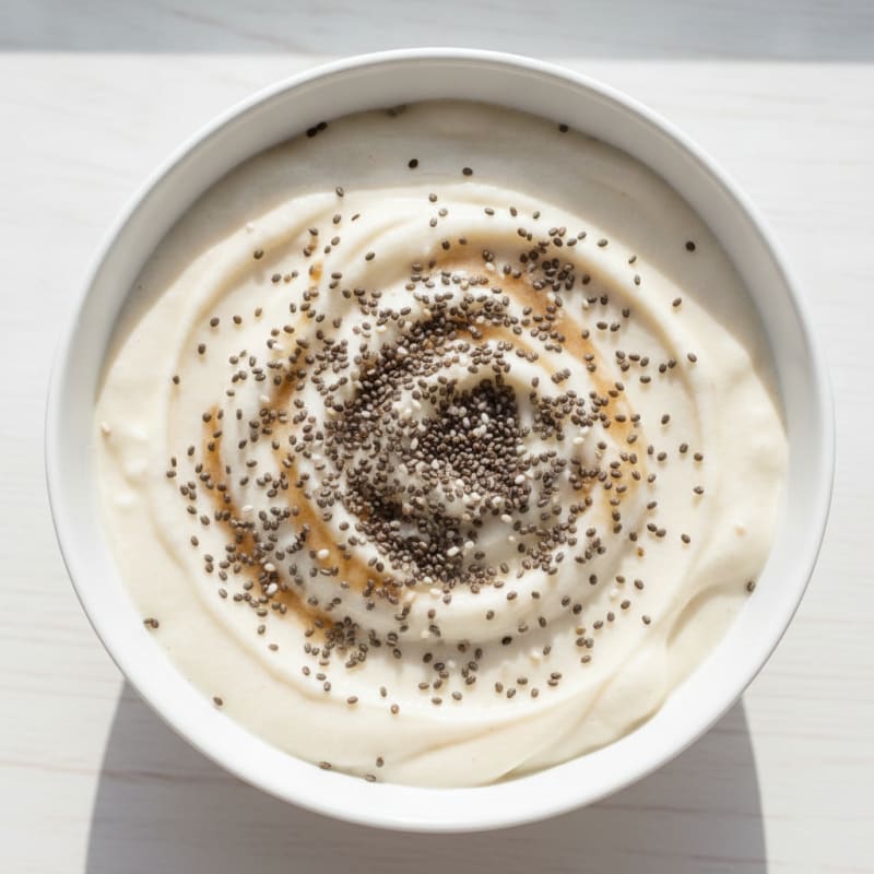 Creamy Vanilla Protein Smoothie with Greek Yogurt and Chia