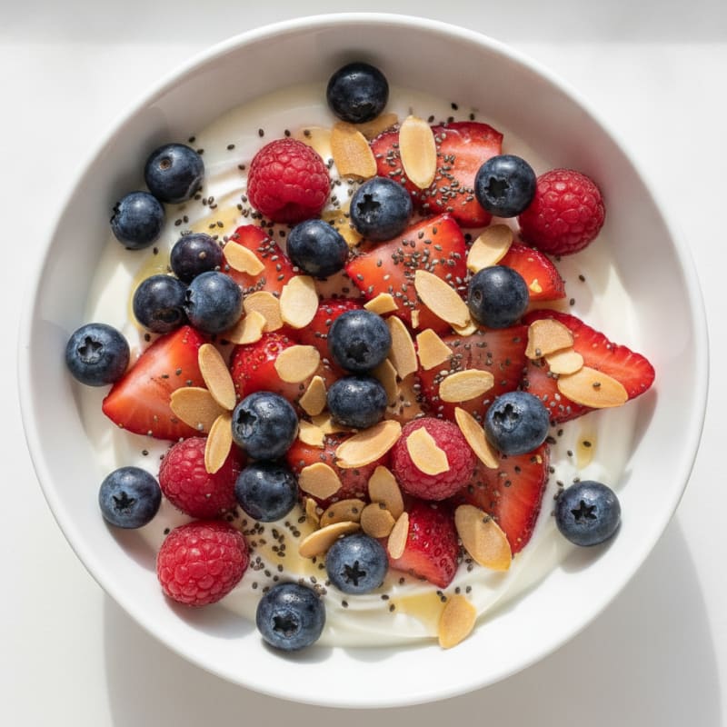 Greek Yogurt Protein Bowl with Berries and Chia