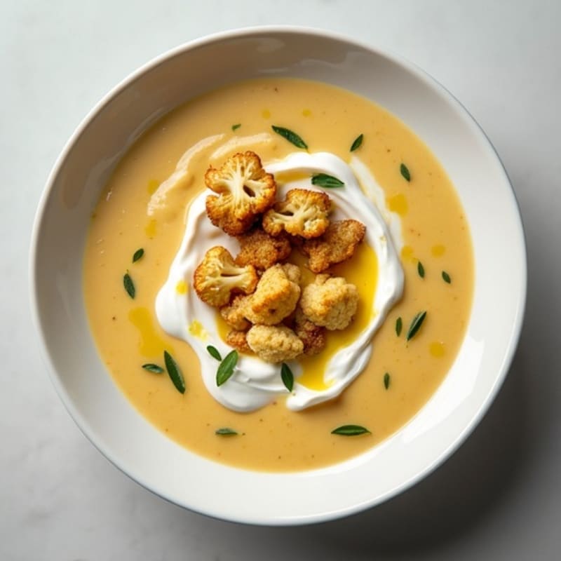 Creamy Roasted Cauliflower Potato Soup