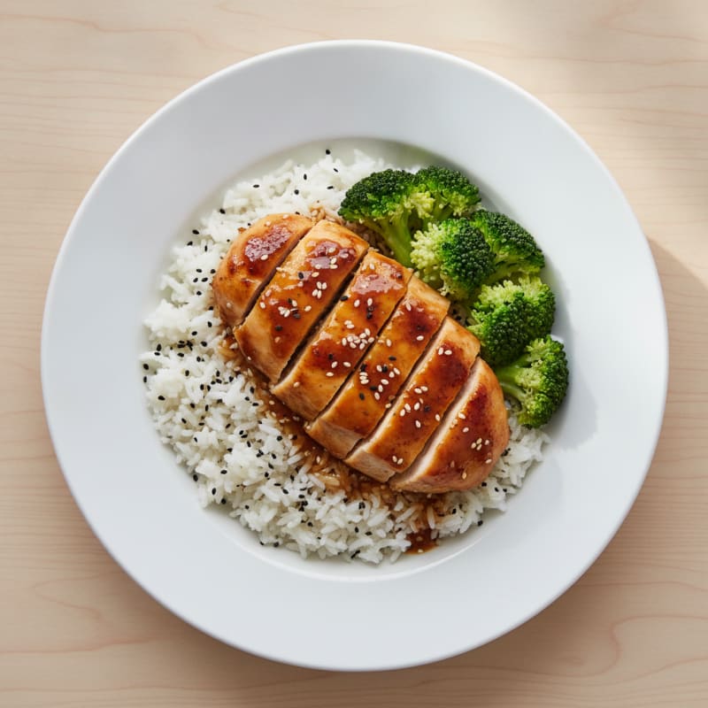 Teriyaki Glazed Chicken with Sesame Rice