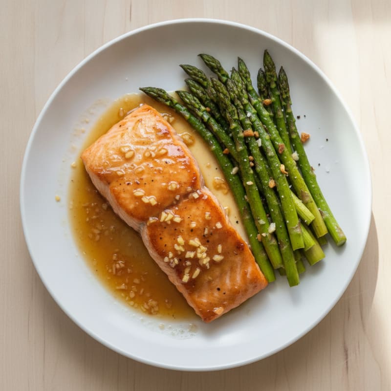 Honey-Glazed Salmon with Roasted Asparagus