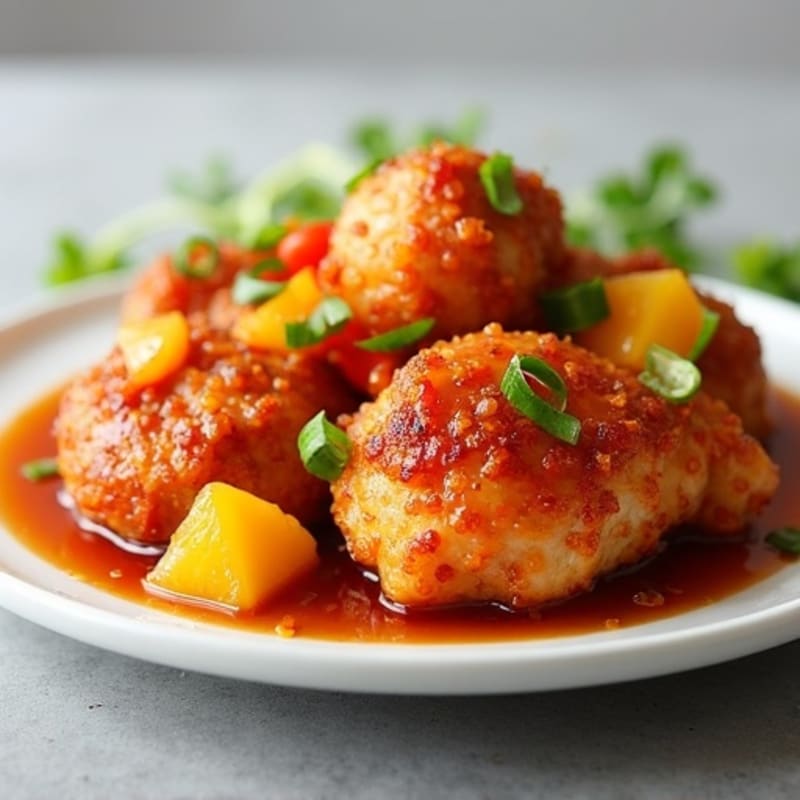 Baked Crispy Sweet and Sour Chicken
