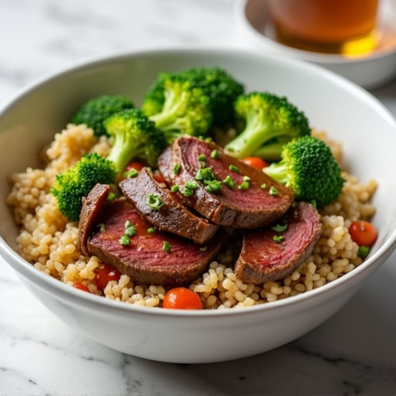 Ginger-Garlic Beef and Broccoli Rice Bowl
