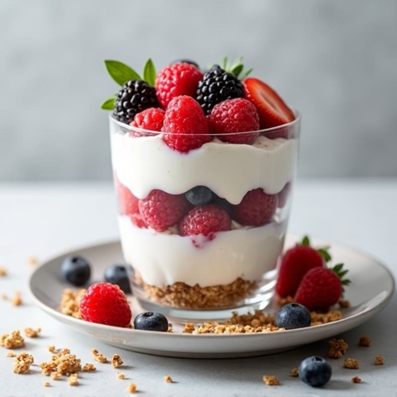 Creamy Greek Yogurt Protein Parfait with Mixed Berries