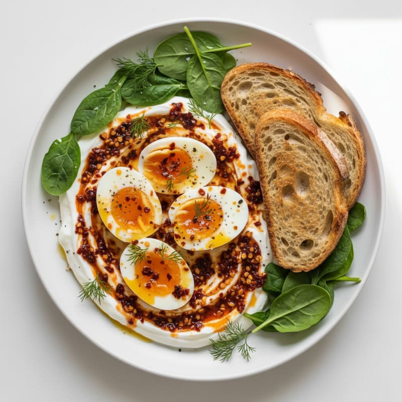 Golden Jammy Eggs with Chili Crisp