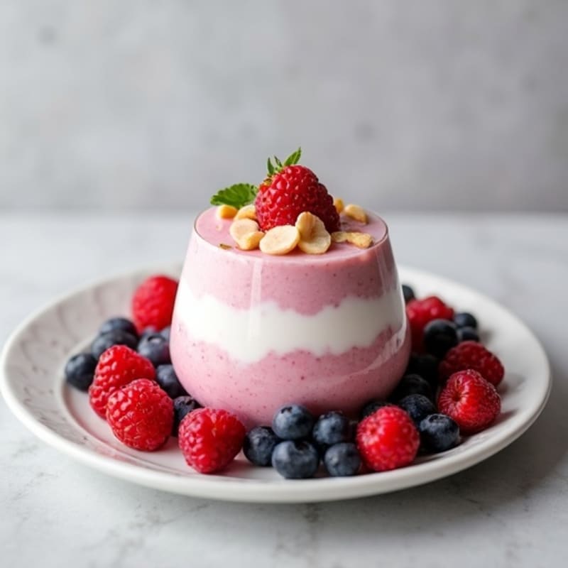 Silky Greek Yogurt Protein Mousse with Berries