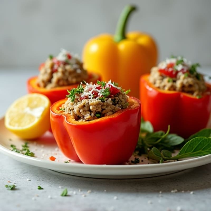 Protein-Packed Turkey Stuffed Bell Peppers