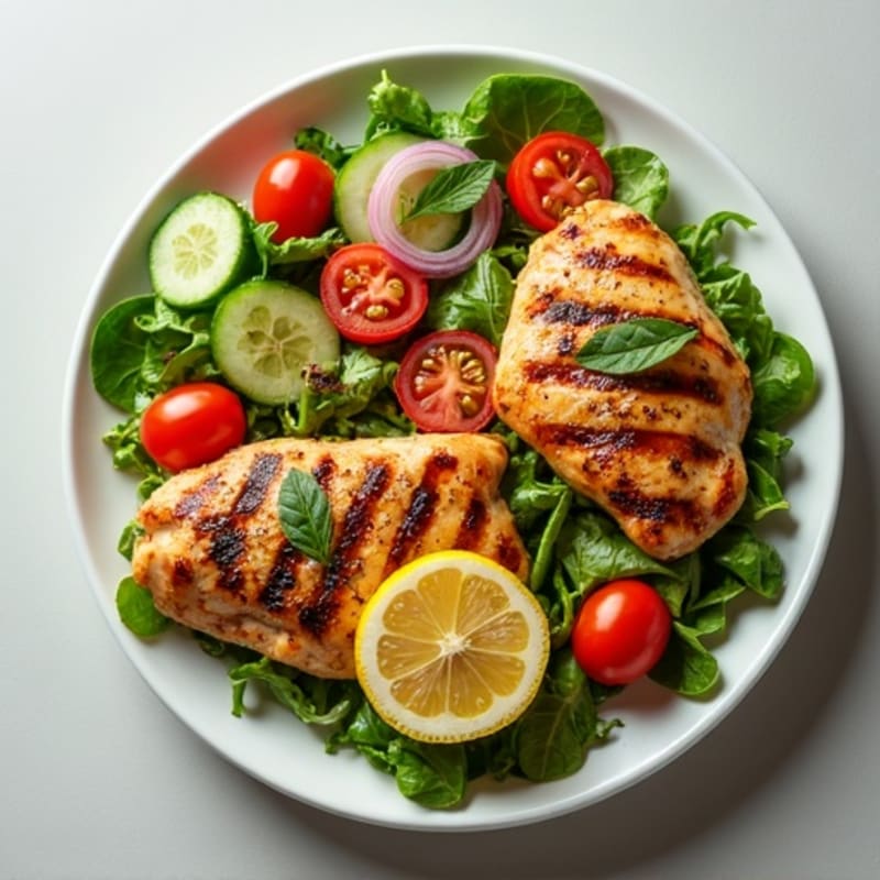 Herb-Citrus Grilled Chicken with Fresh Garden Salad