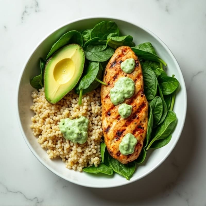 Creamy Green Goddess Chicken Power Bowl