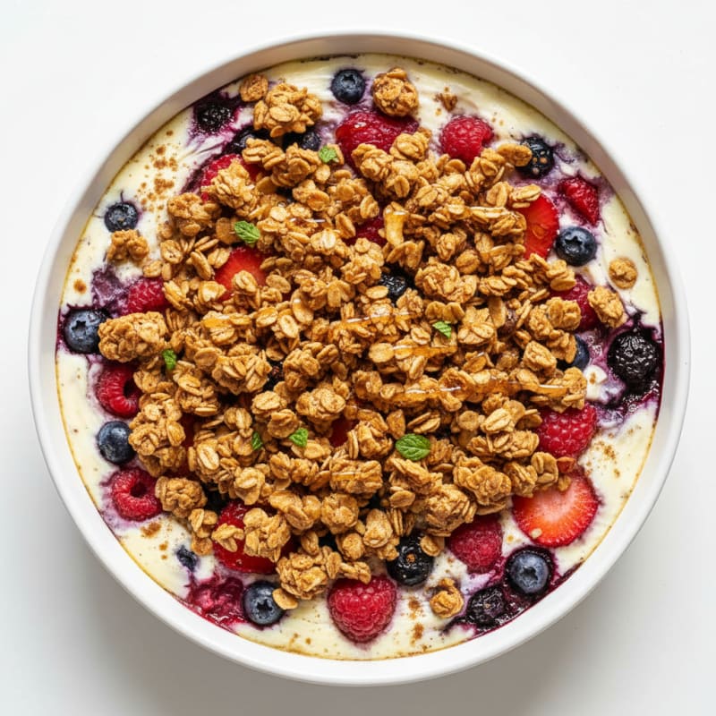 Berry Baked Eggs with Crunchy Granola