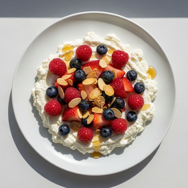 Creamy Greek Yogurt Protein Mousse with Mixed Berries