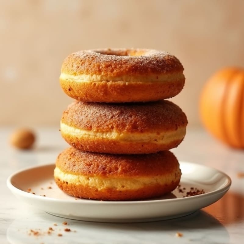 Baked Pumpkin Spice Protein Donuts