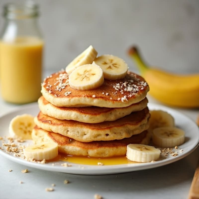 Healthy Fluffy Cottage Cheese Banana Pancakes
