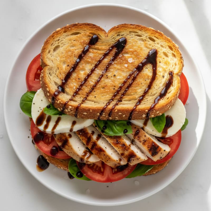 Grilled Caprese Sandwich with Balsamic Glaze