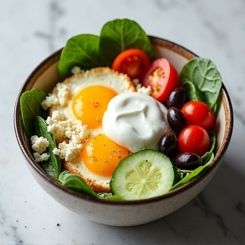 Fresh Mediterranean Egg and Cheese Breakfast Bowl