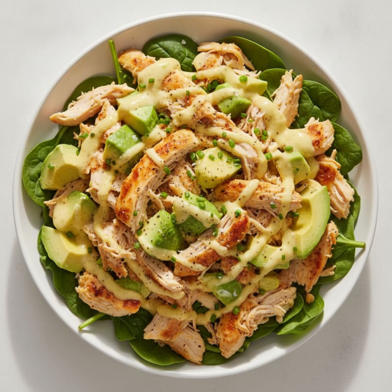 Keto Chicken and Avocado Salad