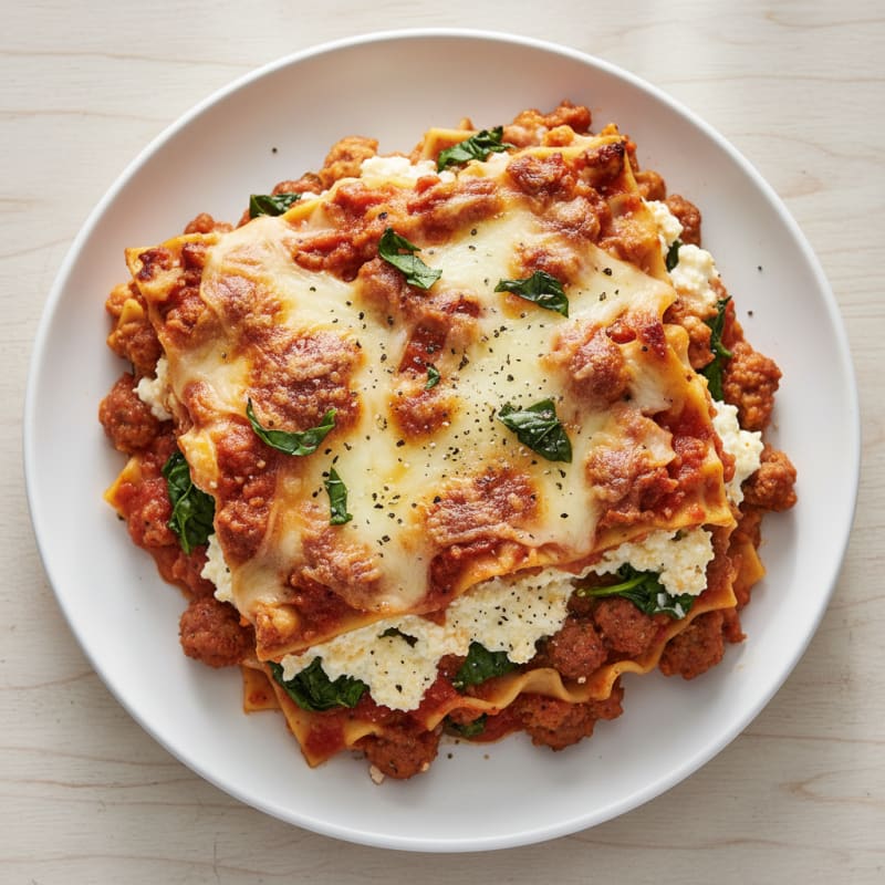 Classic Italian Sausage Lasagna Bake