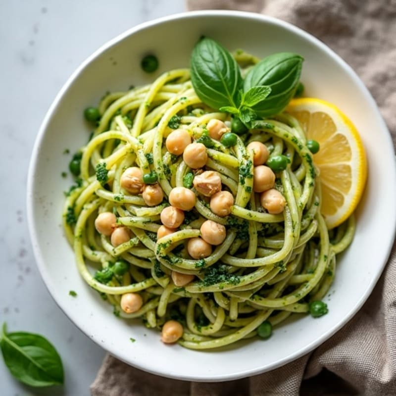 Creamy Cashew Pesto Zucchini Noodles