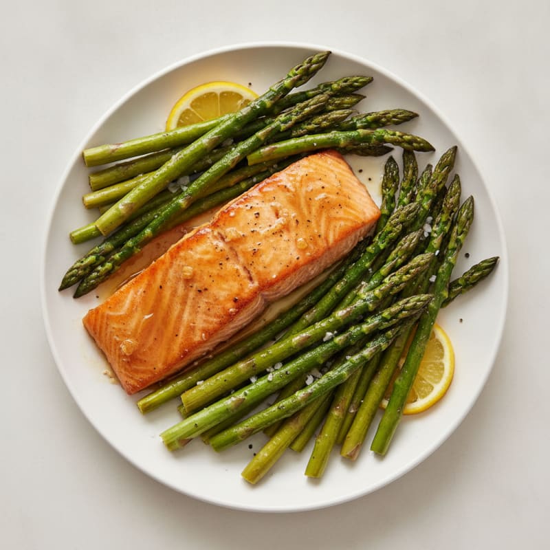 Honey-Glazed Salmon with Roasted Asparagus