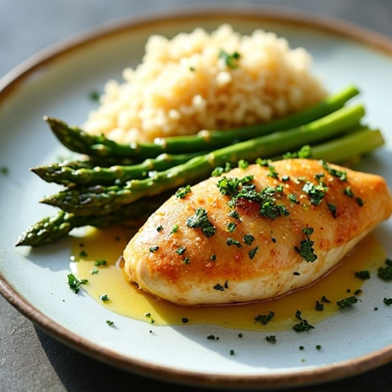 Sheet Pan Lemon Herb Chicken with Roasted Asparagus