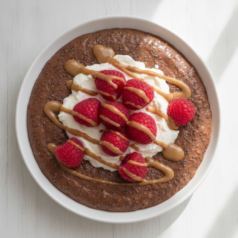Silky Chocolate Protein Pudding with Greek Yogurt