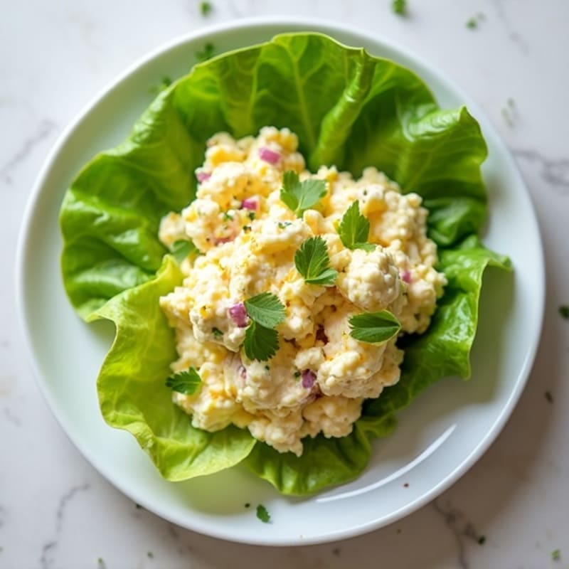 Creamy Greek Yogurt Egg Salad Lettuce Wrap
