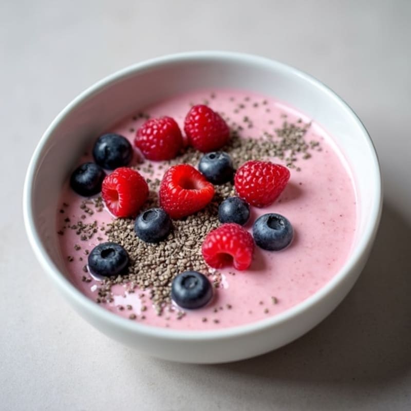 Creamy Greek Yogurt Protein Pudding with Mixed Berries