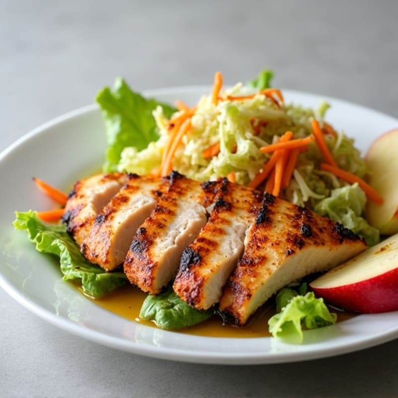 Grilled Turkey Breast with Crunchy Cabbage Slaw