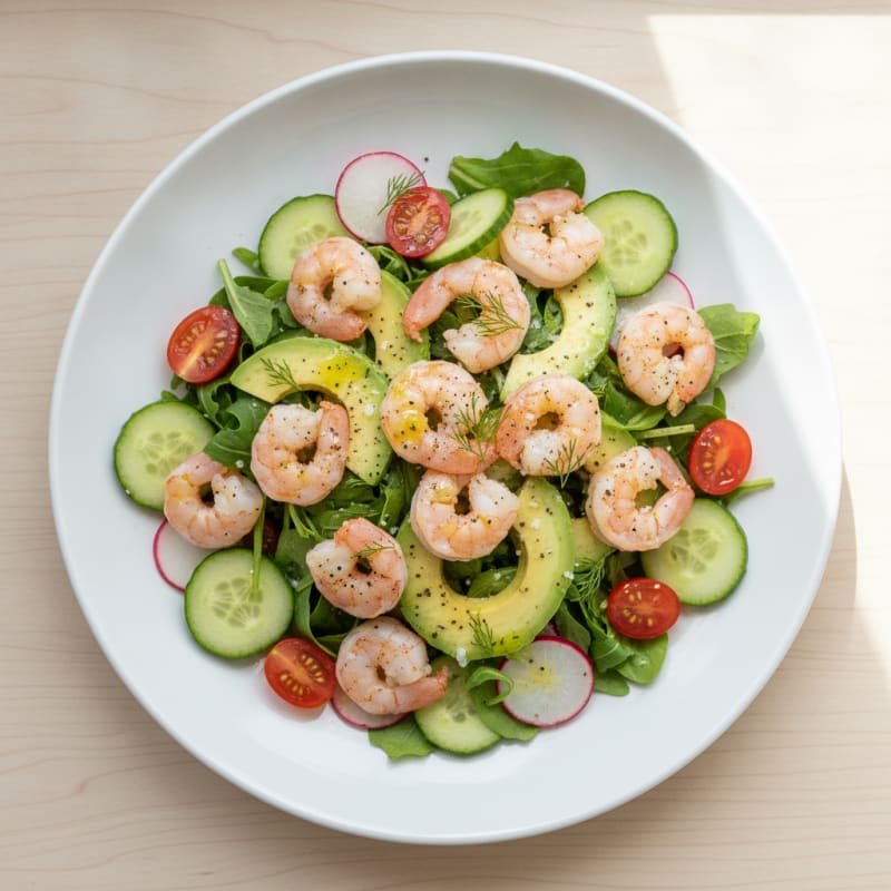 Matane Shrimp Salad with Lemon Vinaigrette