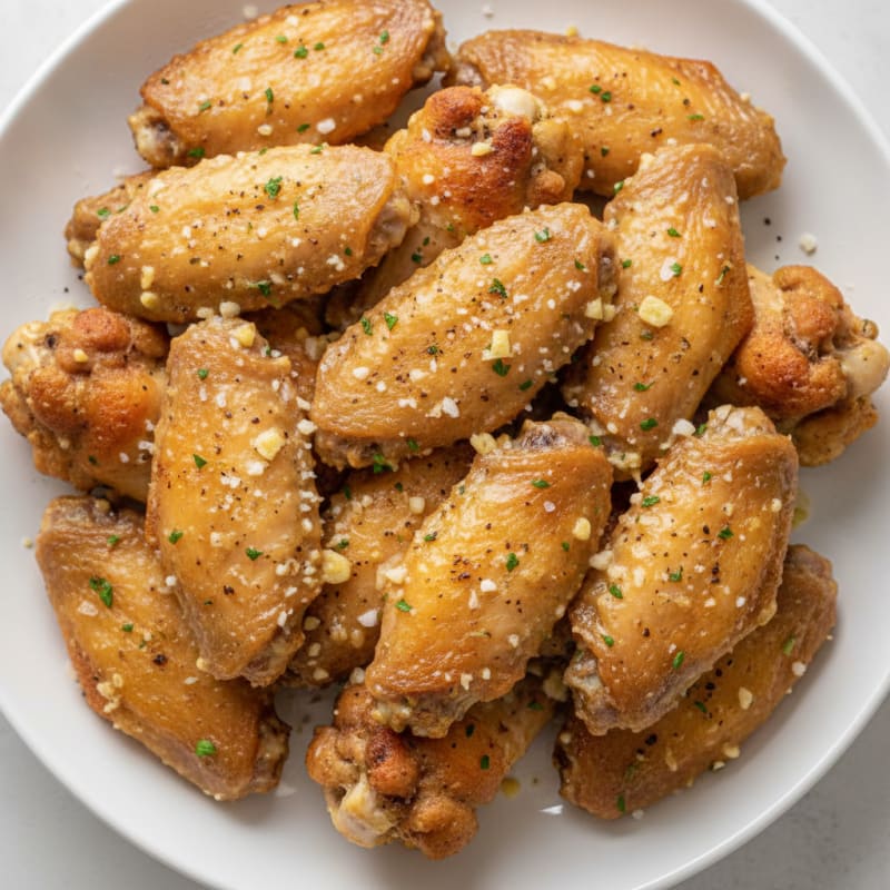 Air-Fried Chicken Wings with Garlic-Parmesan