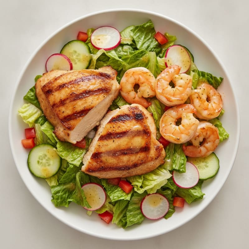 Grilled Thigh Chicken with Crunchy Vegetable Salad