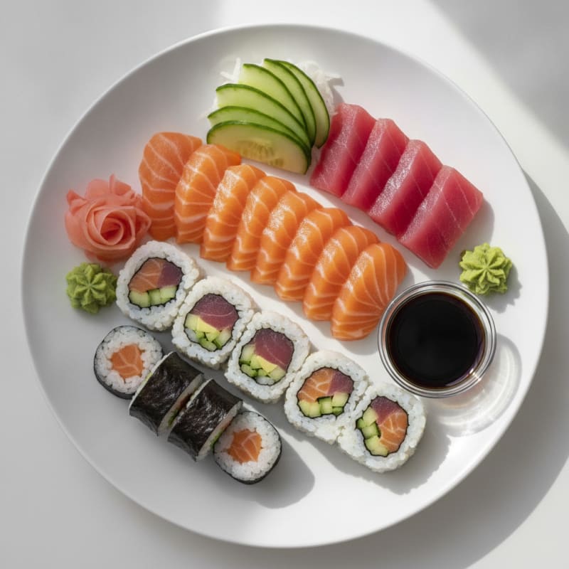 Assorted Sushi and Sashimi Platter