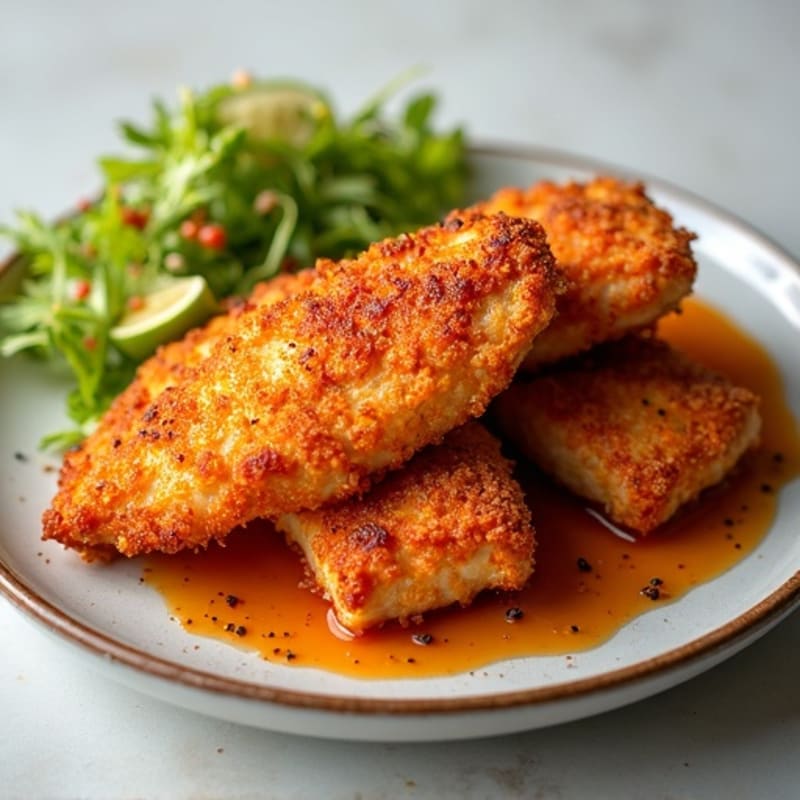 Crispy Baked Chicken with Sweet and Spicy Glaze