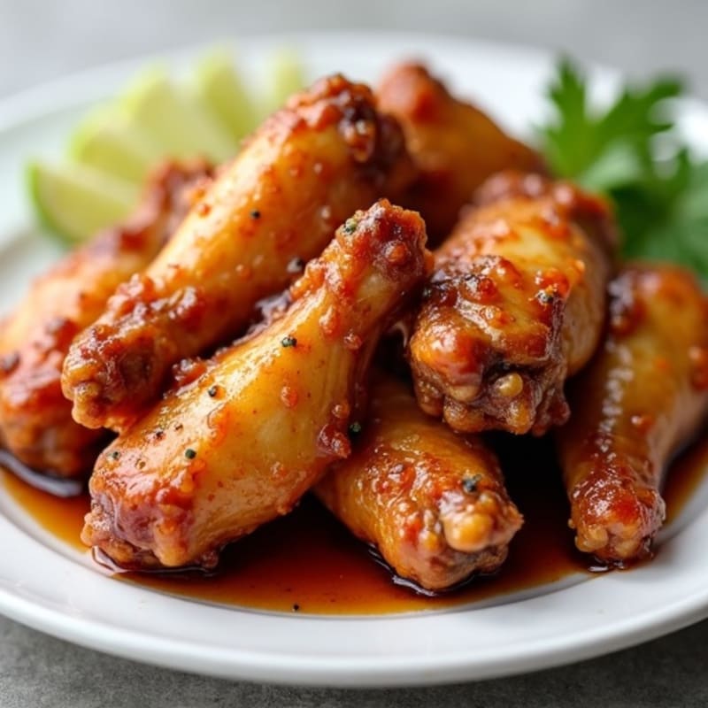 Crispy Baked Honey Garlic Chicken Wings