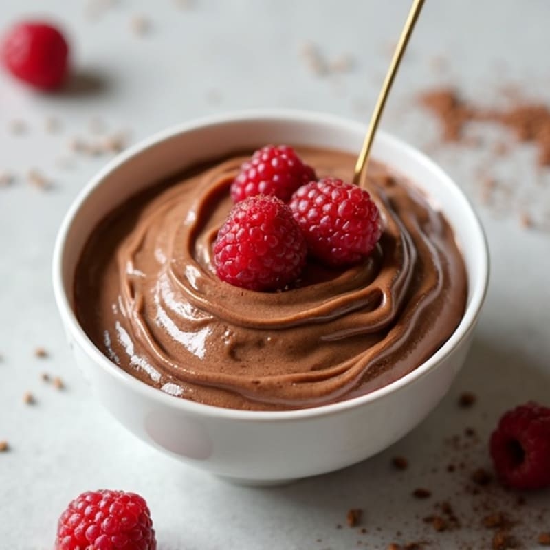 Silky Chocolate Protein Pudding with Almond Butter Swirl
