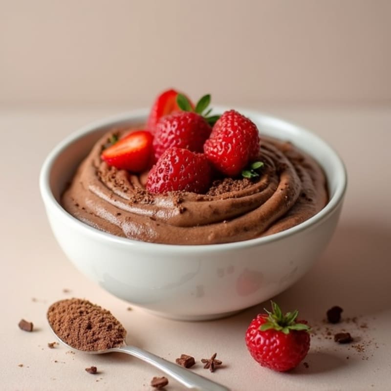 Creamy Chocolate Protein Cheesecake Bowl