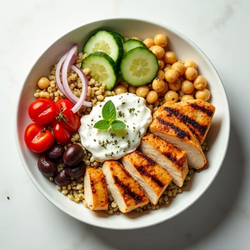 Fresh Greek Chickpea Protein Bowl