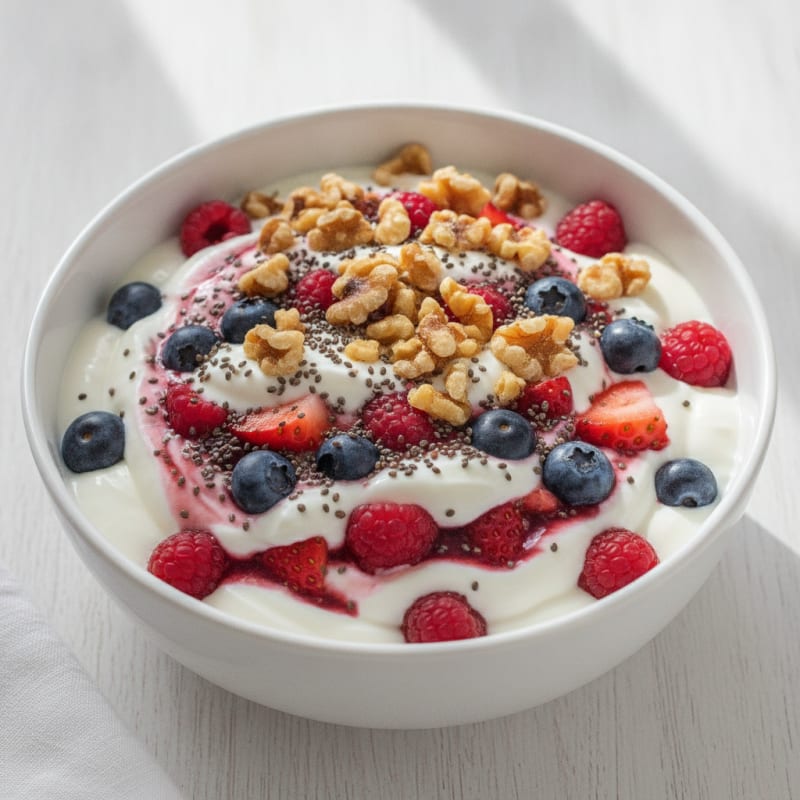 Creamy Greek Yogurt Protein Parfait with Mixed Berries